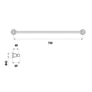 Renovator Single Towel Rail