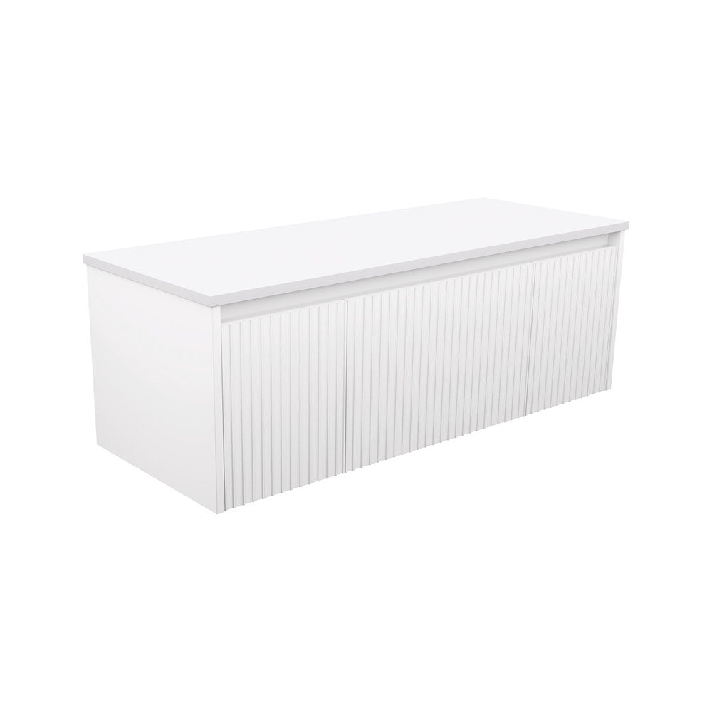 Alina Satin White Wall Hung Vanity