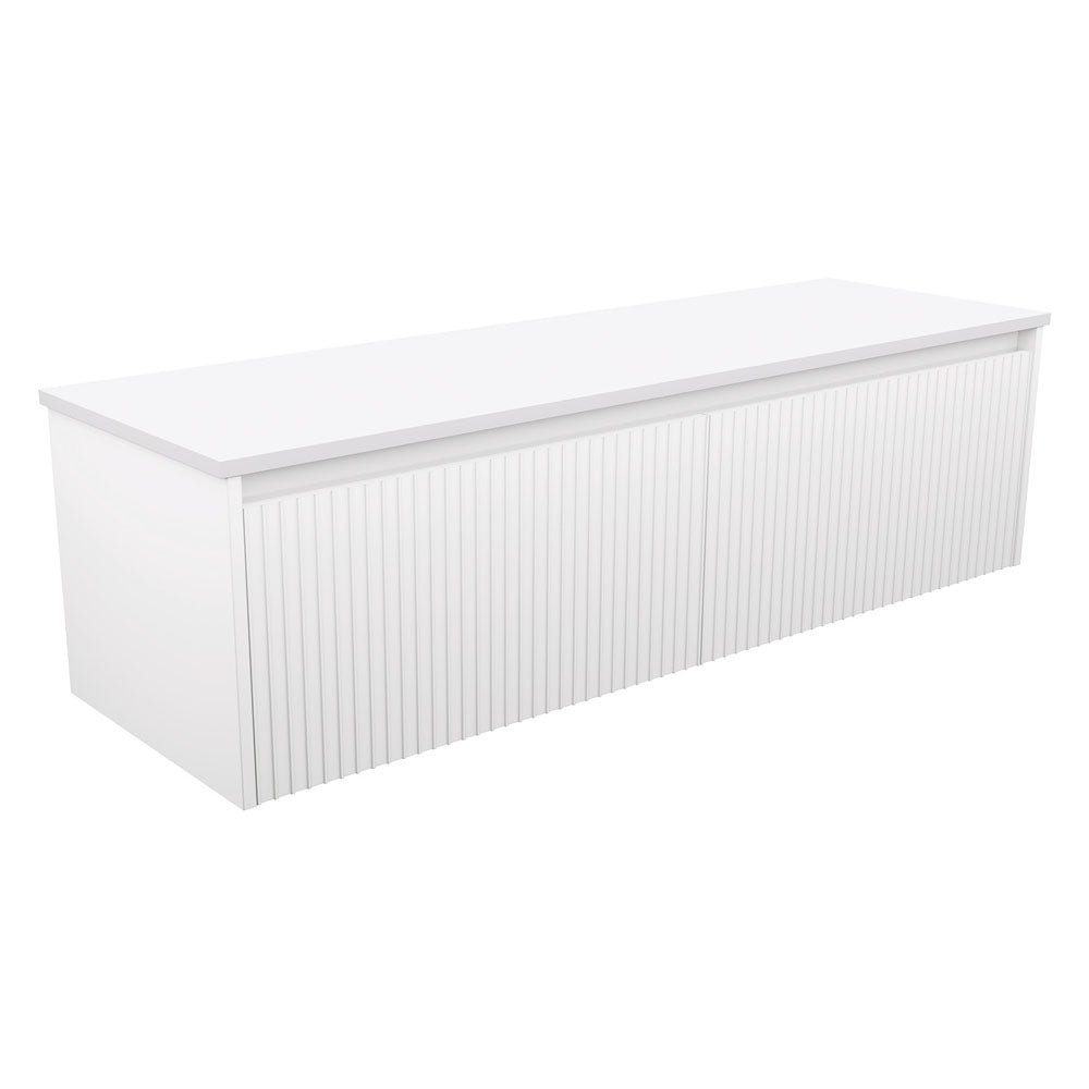 Alina Satin White Wall Hung Vanity