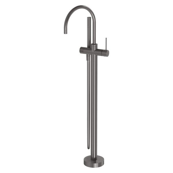 Vivid Slimline Floor Mounted Bath Mixer With Hand Shower