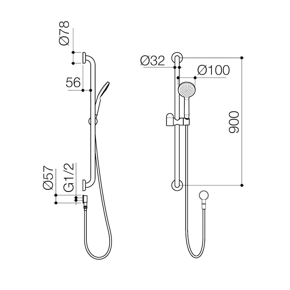 Caroma Care Support Shower Set