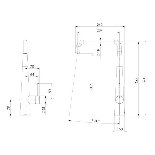 Erlen 200mm Sink Mixer