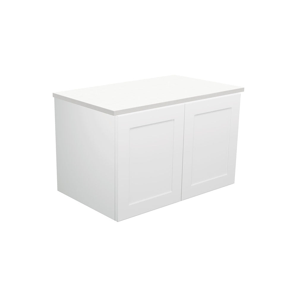 Mila Satin White Wall Hung Vanity