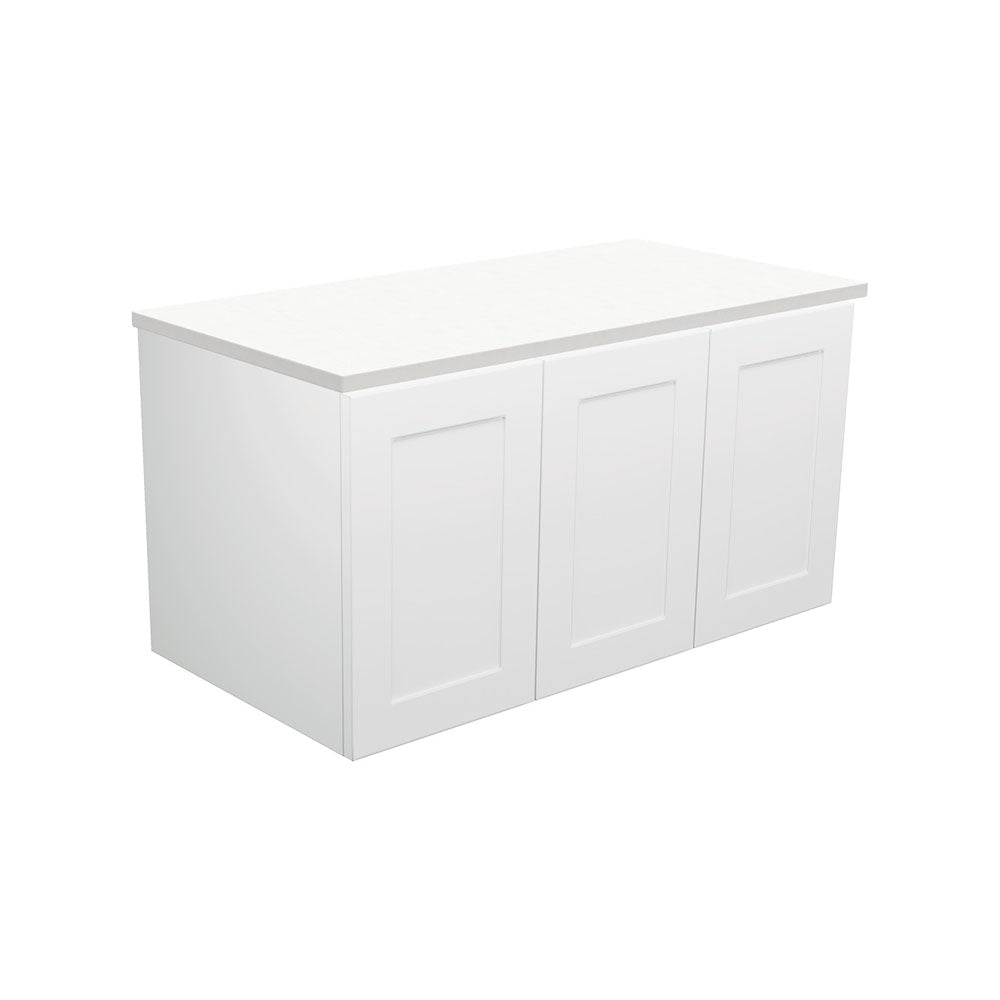 Mila Satin White Wall Hung Vanity