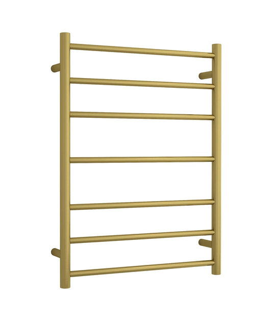 Thermorail Round Ladder Heated Towel Rail Brushed Gold