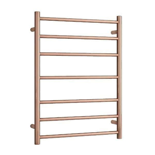 Thermorail Round Ladder Heated Towel Rail Rose Gold