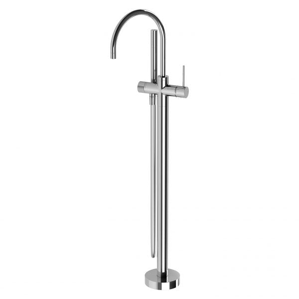 Vivid Slimline Floor Mounted Bath Mixer With Hand Shower