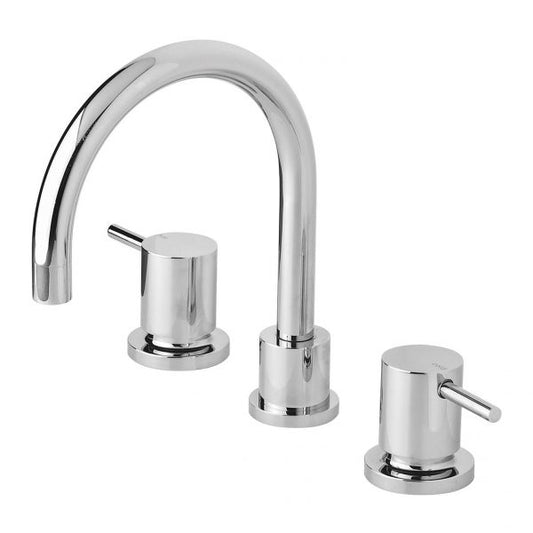 Vivid Pin Lever Swivel Gooseneck Basin Set Chrome